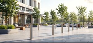 Stainless Steel Bollards for Modern Outdoor Furniture Settings