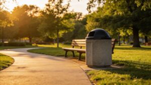 Best Concrete Trash Receptacles for Parks and Public Areas