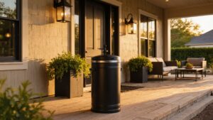 Stylish Metal Trash Cans That Elevate Front Porch Curb Appeal