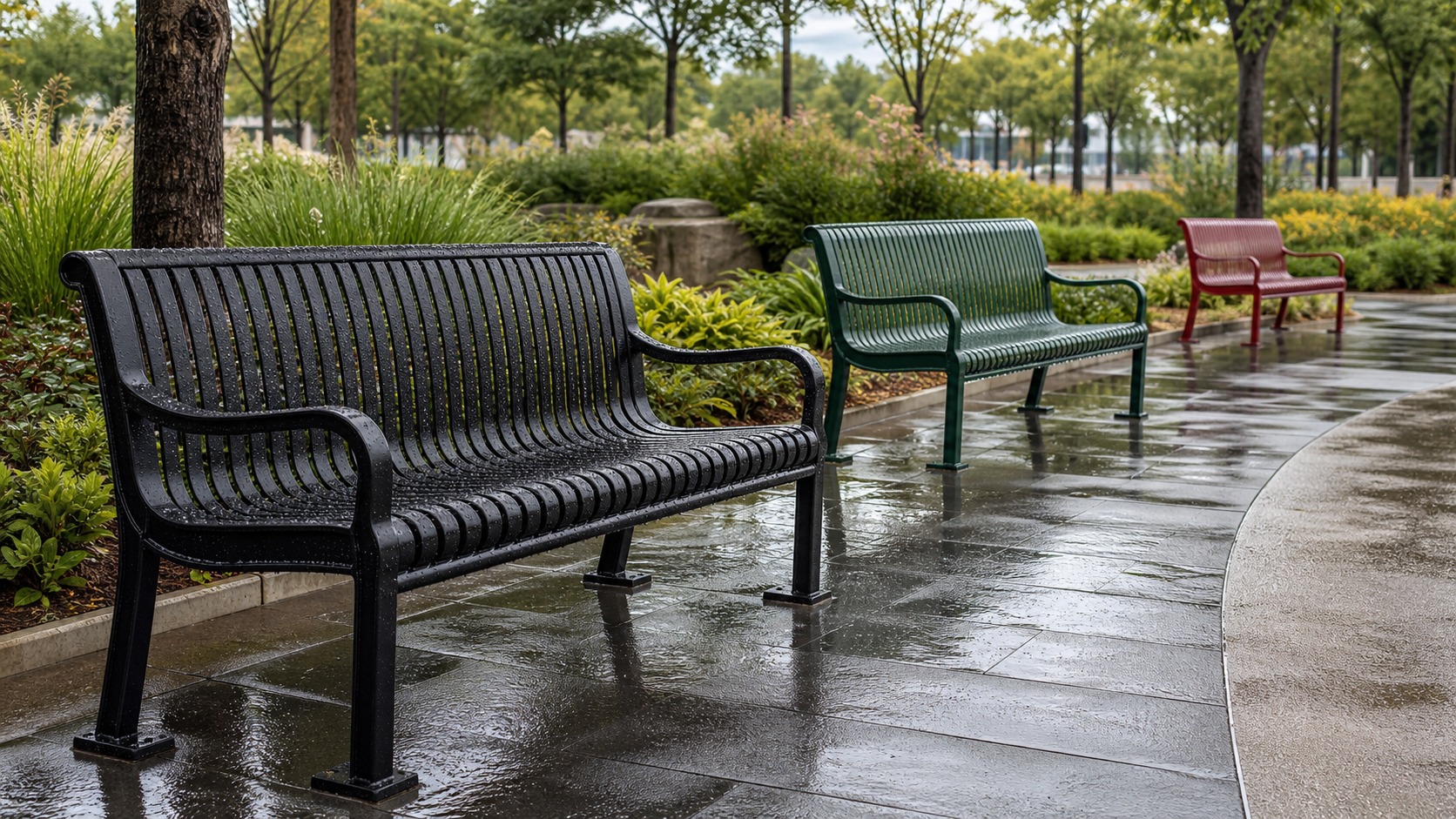 Top Powder-Coated Metal Park Benches That Resist Rust outdoor bench featured image