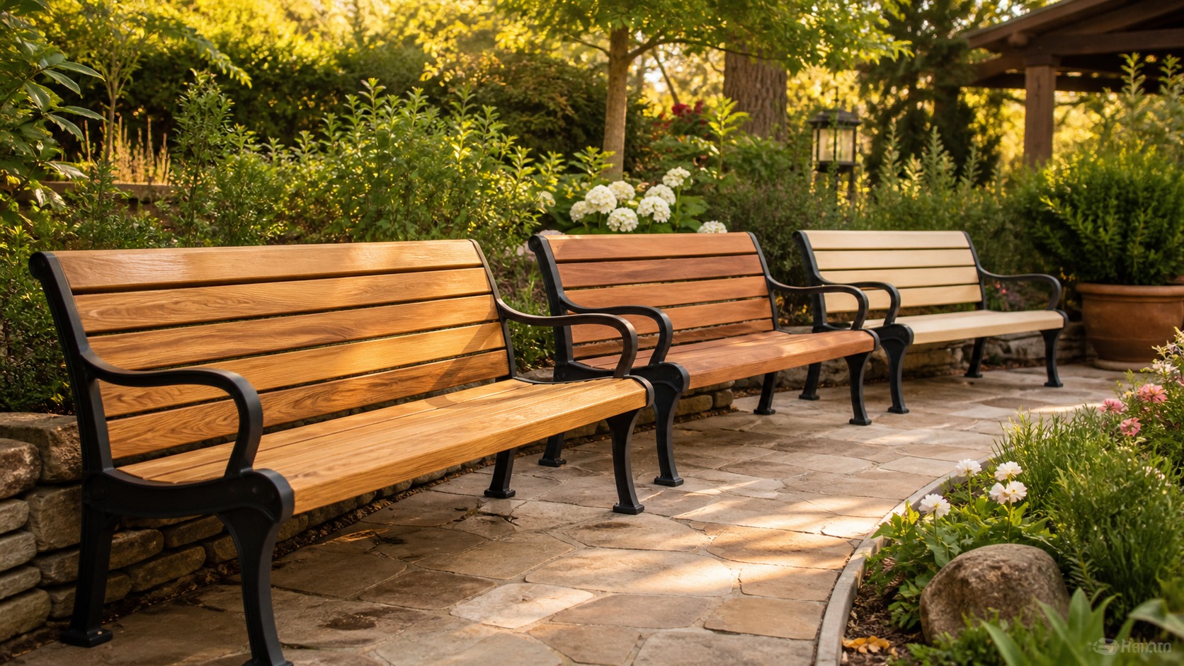 Best Wooden Park Benches: Teak, Cedar, and More outdoor bench featured image