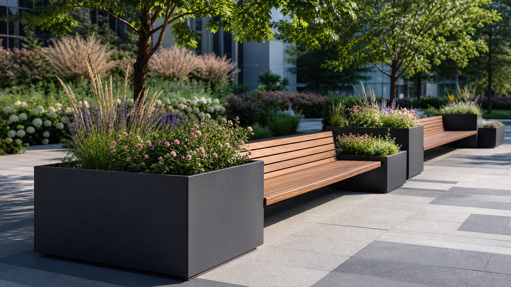 Park Benches with Planters: Style + Function in One outdoor bench featured image