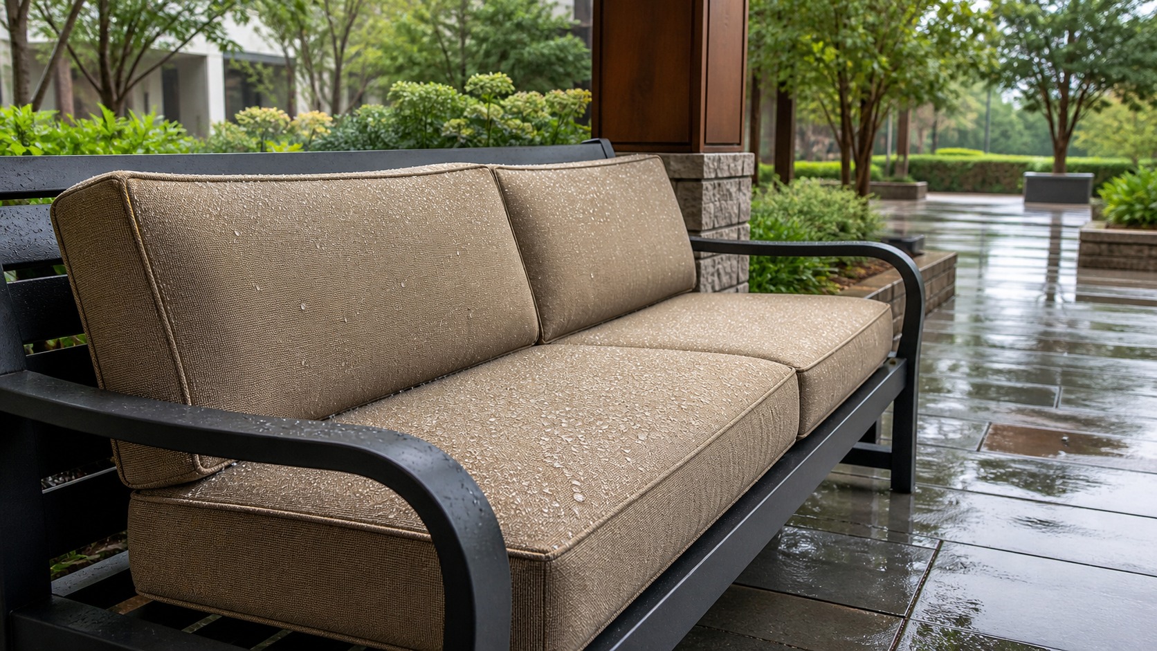 How to Choose Weatherproof Fabric for Park Bench Cushions outdoor bench featured image