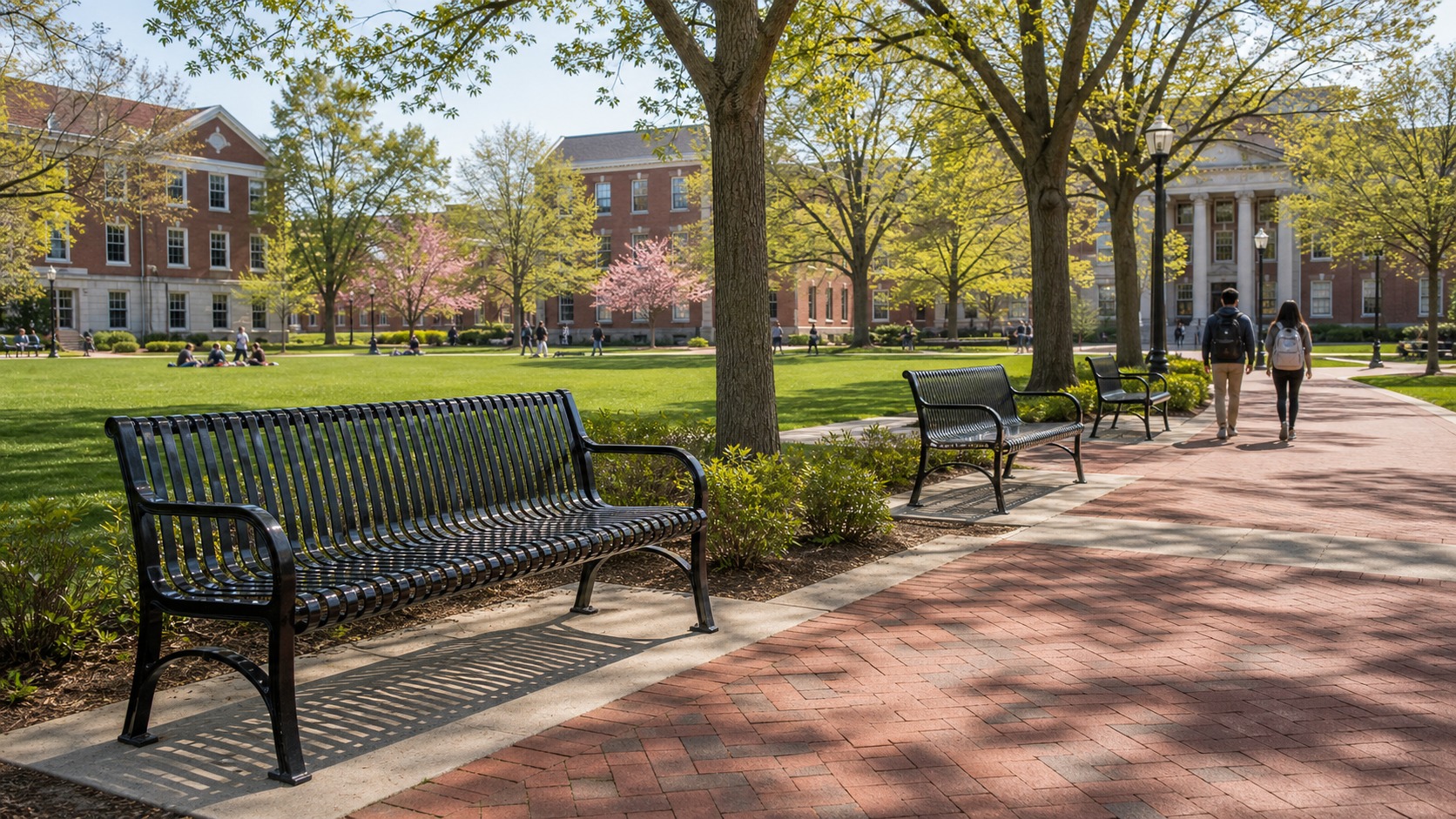 Best Park Benches for College Campuses and Quad Spaces outdoor bench featured image
