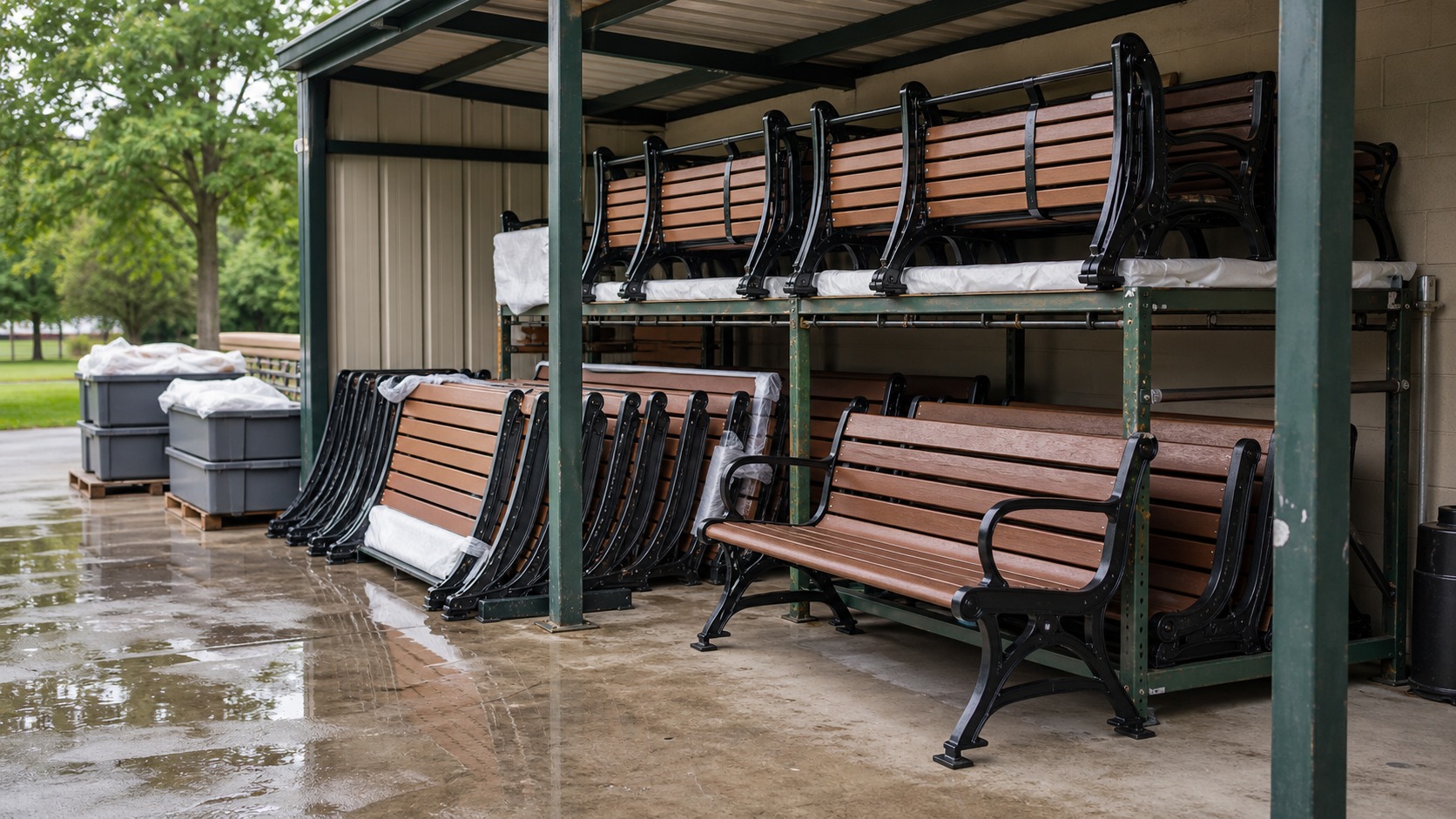 Seasonal Storage Tips for Removable Park Benches outdoor bench featured image